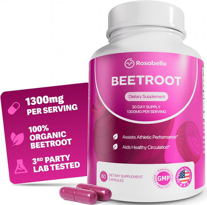 Rosabella Beetroot Capsules To Support Circulation And Vitality*
