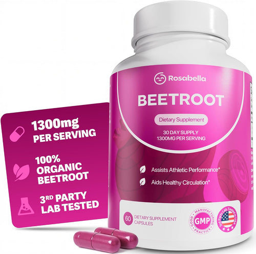 Rosabella Beetroot Capsules To Support Circulation And Vitality*