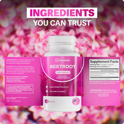 Rosabella Beetroot Capsules To Support Circulation And Vitality*